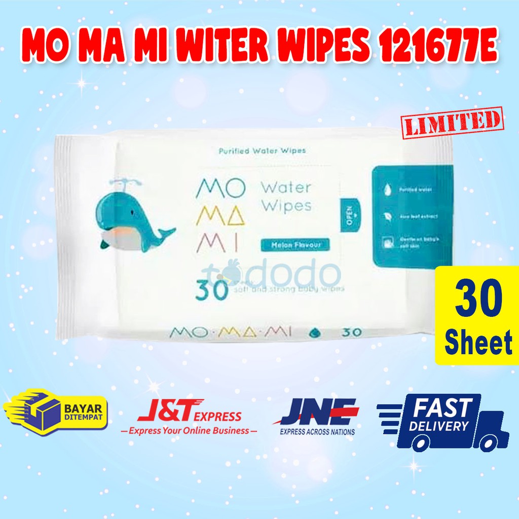 Mo Ma Mi Water Wipes 30 121677E - Tisu Basah