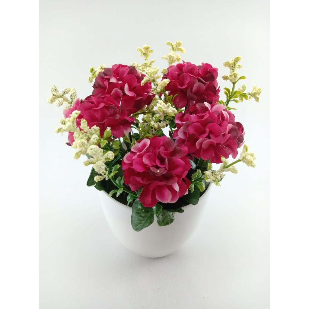 COD BUNGA PLASTIK BUNGA PAJANGAN IMITASI BUNGA ARTIFISIAL BUNGA DANDELION TANAMAN HIAS BR2219-REDWINE