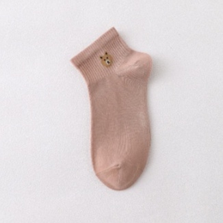 Kaos Kaki Brown Fashion Pendek Semata Kaki / Kaus Kaki Sport Modis Teddy Bear Brown Short Ankle Cute Socks / Kaos Kaki Motif Polos Kotak Garis Sporty-polos-teddy brown