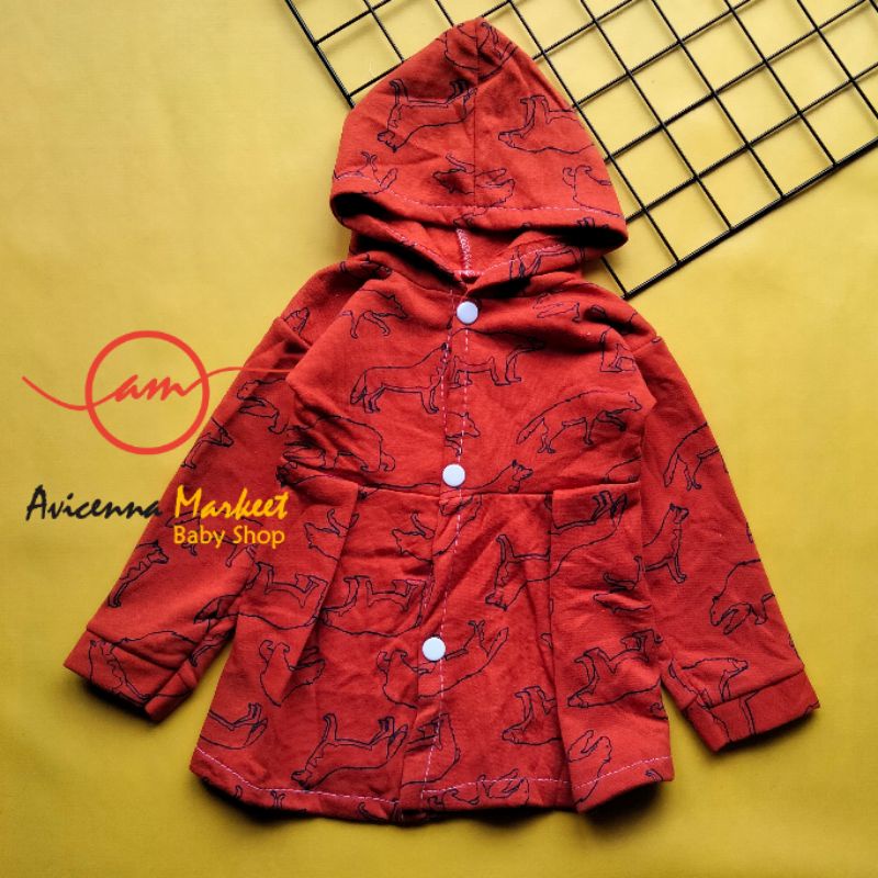 Jaket mantel bayi lucu model rempel 3-12 bulan