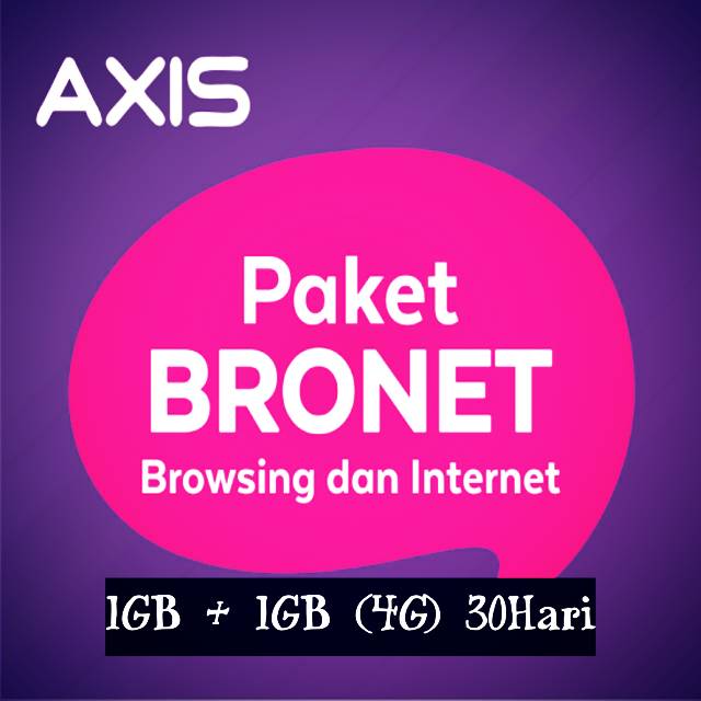 Paket Internet Axis BRONET 1GB + 1GB (4G) 30Hari