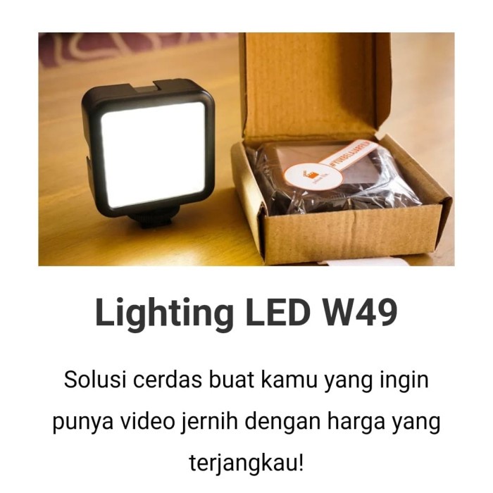 BAROKAH GAMIS Lightning LED 49W kamera Hasil Vidio Di Jamin Bersih foto selfie bagus