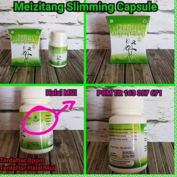 (PROMO 8J895) KEMASAN BARU Meizitang slimming capsule - meizitag kapsul pelangsing original BPOM ✺