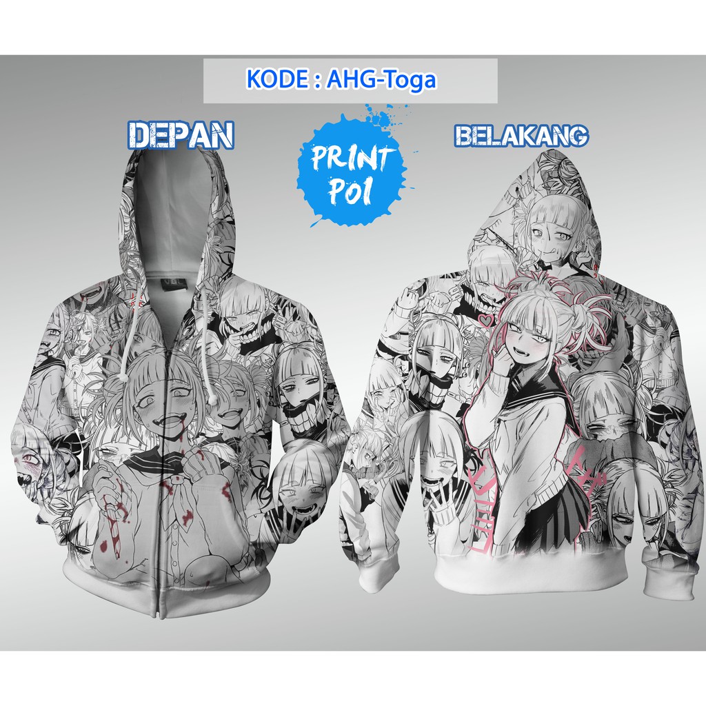 Jaket Anime Himiko Toga Ahegao - Boku no Hero Academia - Jaket Fullprint