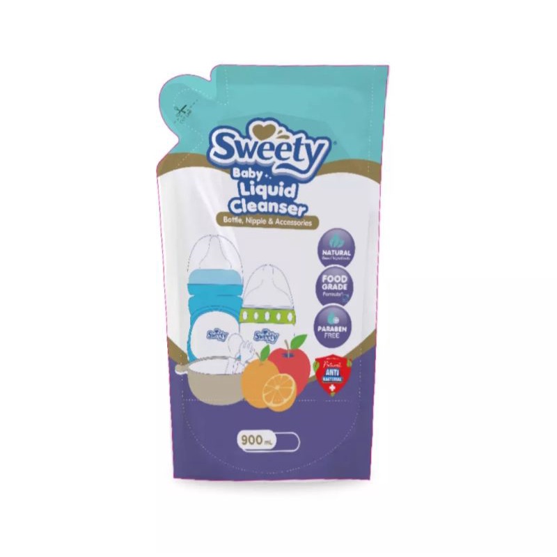 Sweety Baby Liquid Cleanser Refill 900ml / swety sabun cuci botol 900 ml