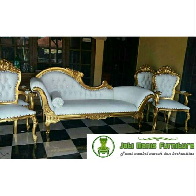 Kursi pengantin louis + ganesha, bahan kayu Jati