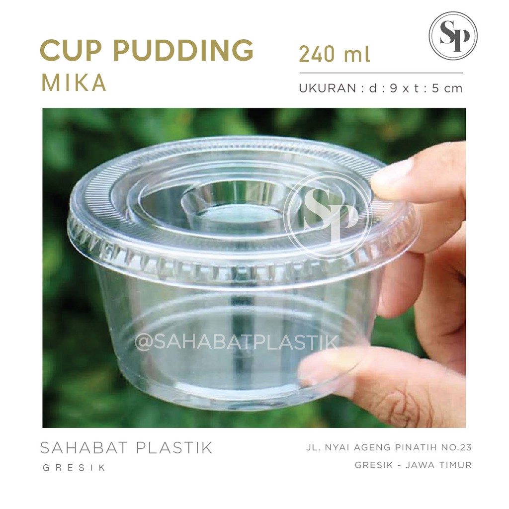 50 PCS CUP PUDDING 240 ml / CUP SILKY PUDDING PUYO / CUP YOGURT / CUP AGAR