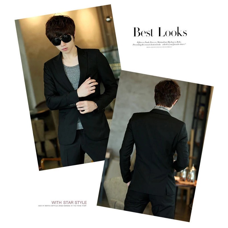 FREE ONGKIR BLAZER FORMAL COWOK SLIMFIT PREMIUM BLACK ORIGINAL NIKAYU TERBARU MODEL KANCING 1