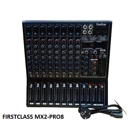 MIXER AUDIO 8 CHANNEL FIRST CLASS MX2-PRO8 PROFESSIONAL MIXER MX2 PRO8