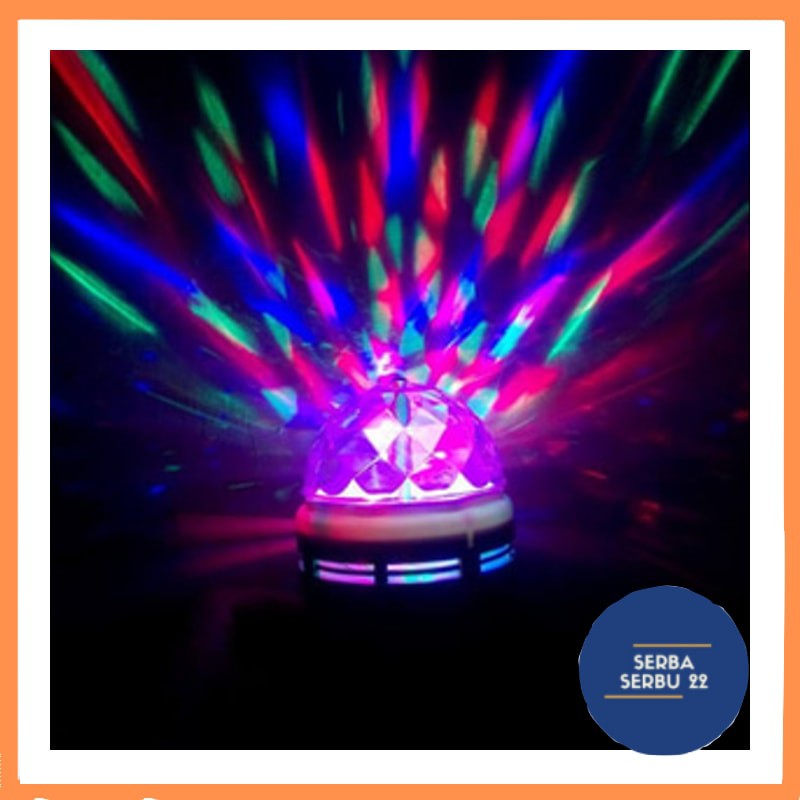 Lampu Disko Full Warna Led Putar Rainbow / lampu LED disco putar 360 Perlengkapan rumah Warna warni