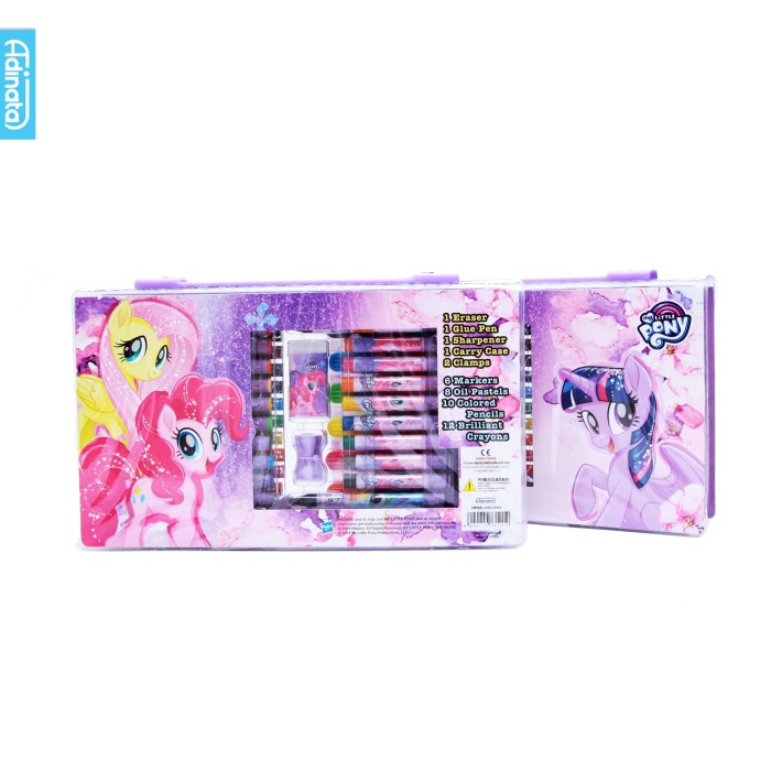 

buy | My Little Pony Art Set 42 pcs Adinata/ Alat Mewarnai / Crayon (Purple)