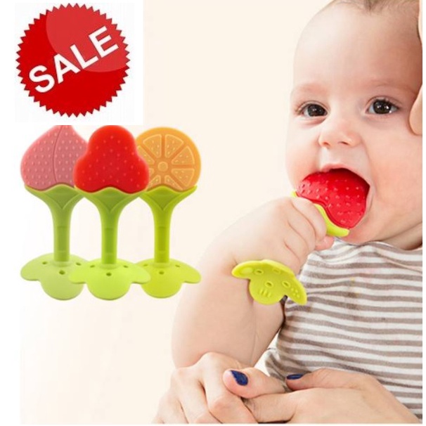 1 PC BABY TEETHER BUAH [TANPA PACKINGAN] / GIGITAN BAYI MODEL BUAH /BABY TOOTH TEETHER