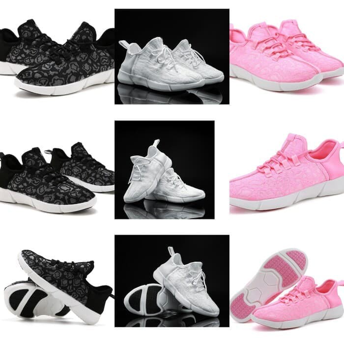 Sneaker Putih Wanita Sepatu Wanita Import NON LED Sepatu Casual Pria Sepatu Kets Fashion Import