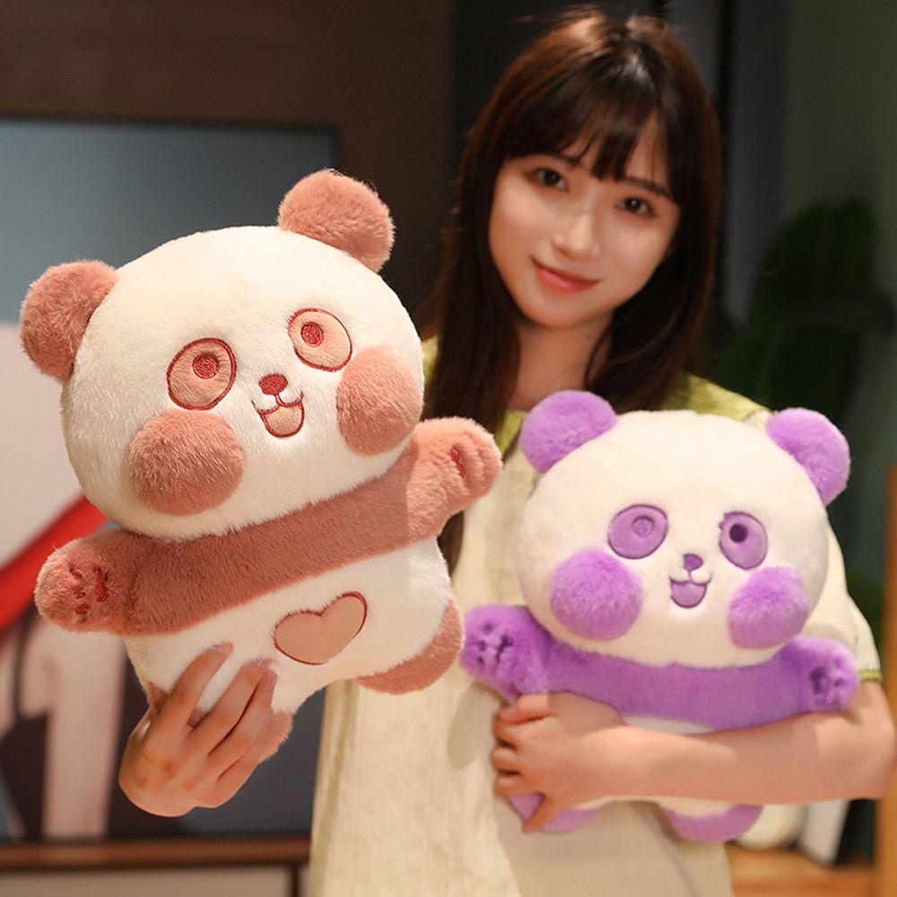 Lanfy DuDu Panda Mainan Mewah 38 cm Kualitas Tinggi Mainan Lembut Menemani Hadiah Ulang Tahun Fluffy Panda Kartun Boneka Mainan