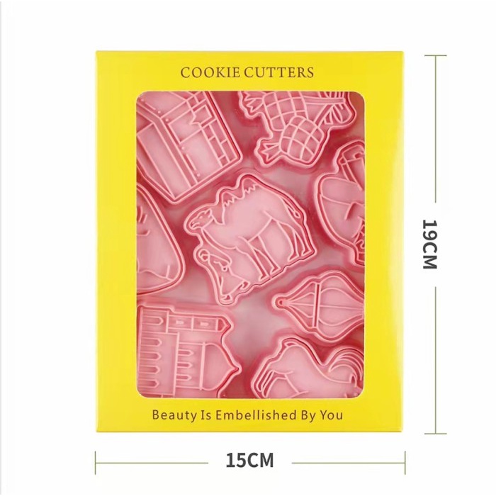 

COOKIES CUTTER IDULFITRI/ CETAKAN KUE LEBARAN/ CETAKANCOOKIES RAMADHAN - PINK 8MOTIF