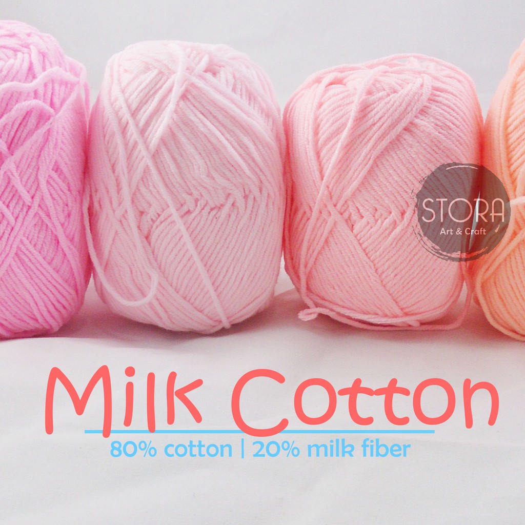  Benang  Rajut  Milk Cotton Shopee Indonesia