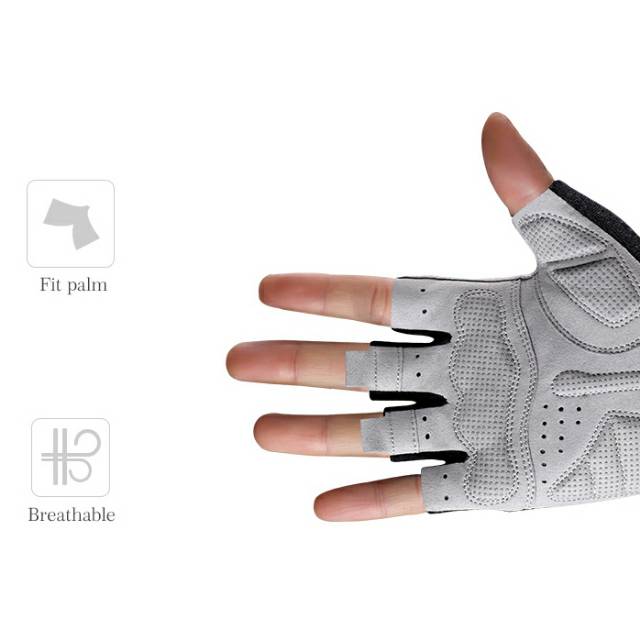 Rockbros Sarung Tangan Half Finger Anti-Skid Size L - S109 - Black
