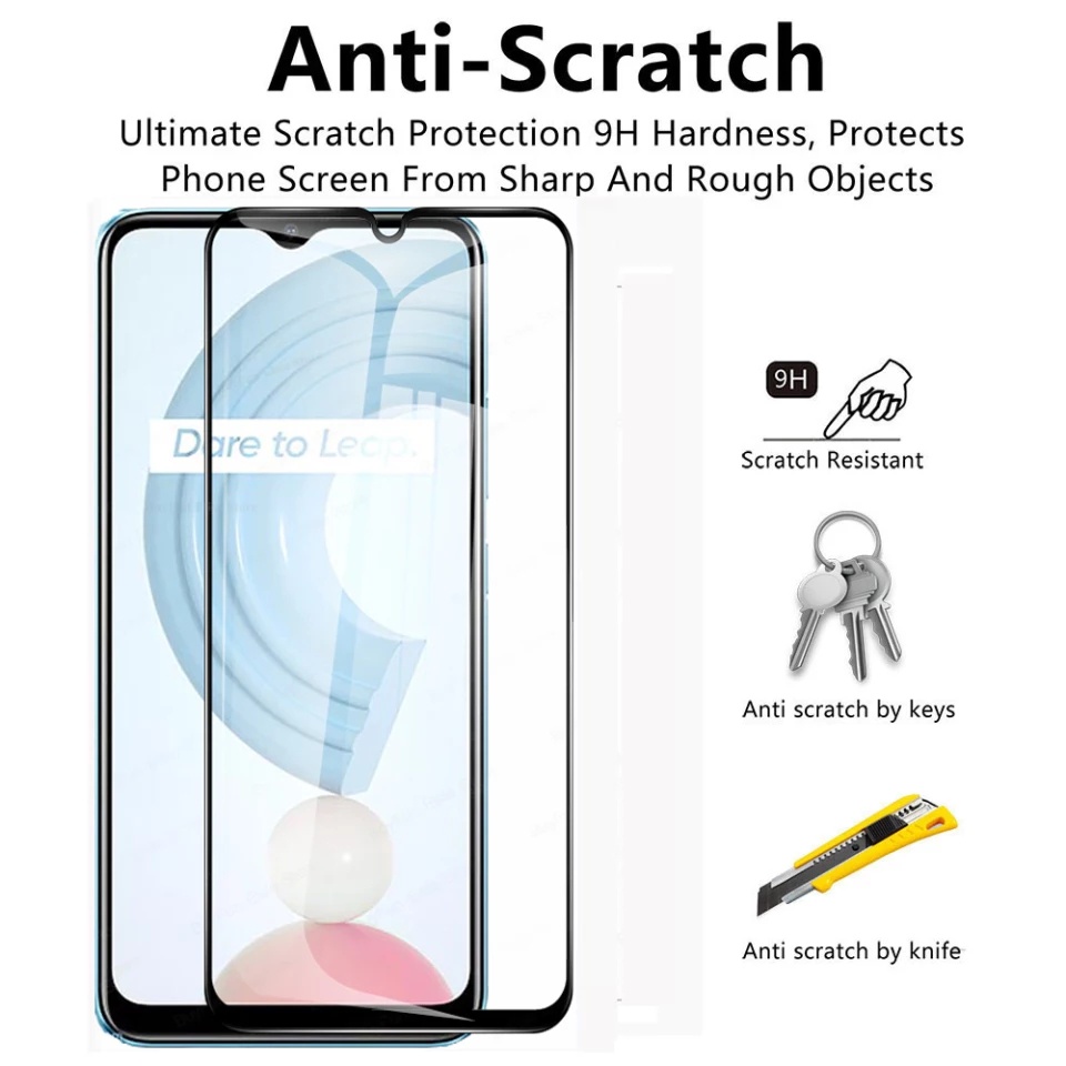 PROMO Tempered Glass REALME C21Y Full Layar Screen Guard Protector Antigores Kaca