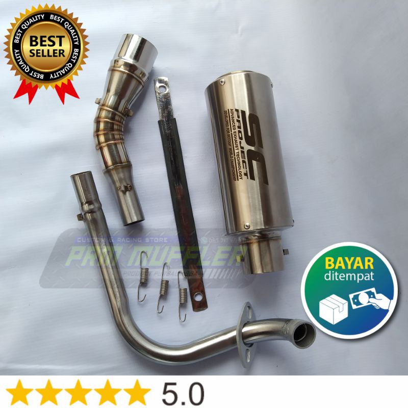KNALPOT RACING SC PROJECT STENLISS KHUSUS HONDA BEAT