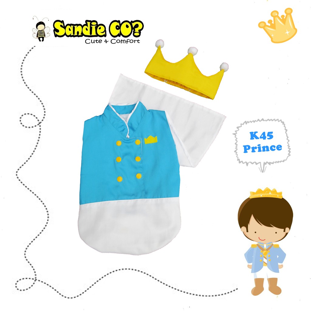 Kostum Bayi Cowok Pesta Prince Jumper Karakter Stelan Pangeran Raja