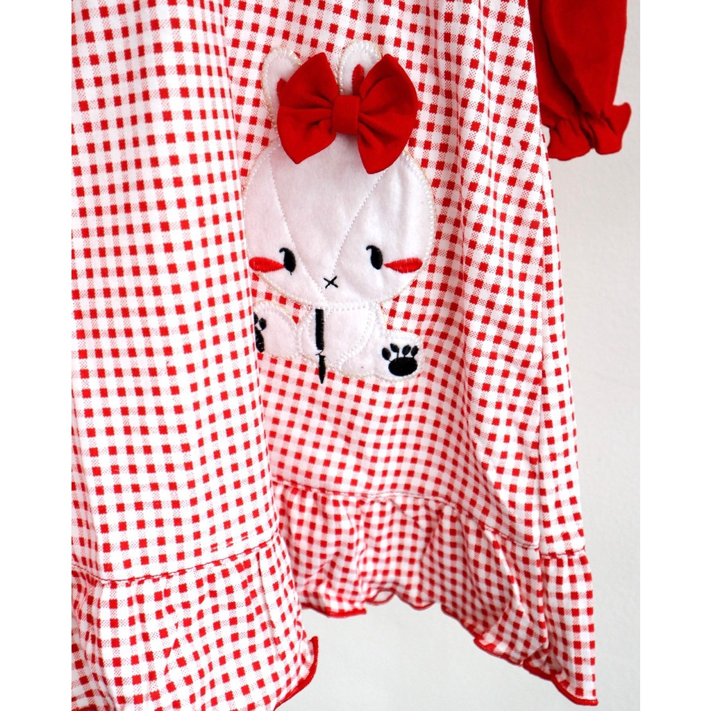 POLKA RABBIT / BON BON / LITTLE BEE HEAD Setelan Gamis Baju Muslim Hijab Lucu Fashion Anak Bayi Perempuan Cewek Terlaris Terbaru