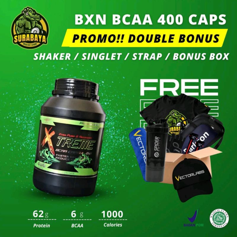 BXN BCAA 400 KAPSUL HALAL BODY XTREME NUTRITION BCAA CAPS SUPELEMEN FITNESS AMINO PROTEIN BCAA ON BCAAS