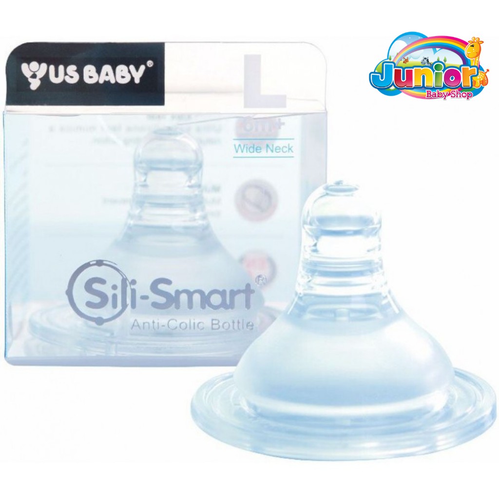 Us Baby Silismart Wide Lactaflex Teat S, M, L