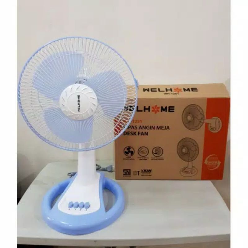 Kipas Angin Meja Dinding / Desk Fan 12 Inch / 12&quot; Wh - 1251 / 1252 Welhome Murah