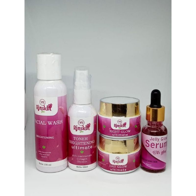 NR GLOW RJNSKIN PAKET WHITENING+SERUM GLOW SKINCARE BPOM PEMUTIH WAJAH