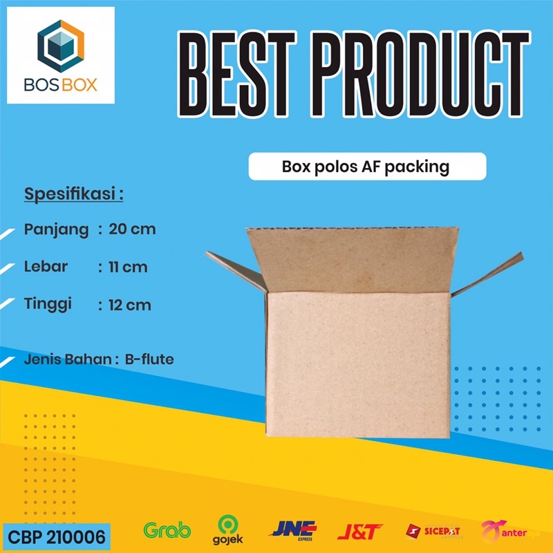 

KARDUS BOX POLOS PACKING B-flute 20x11x12 cm