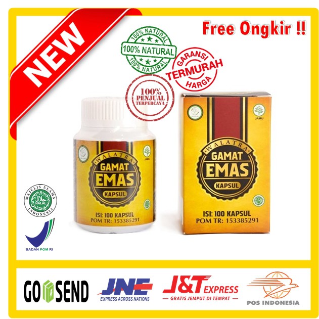 Walatra Gamat Emas Kapsul isi 100 Original GoldMax Gold Max
