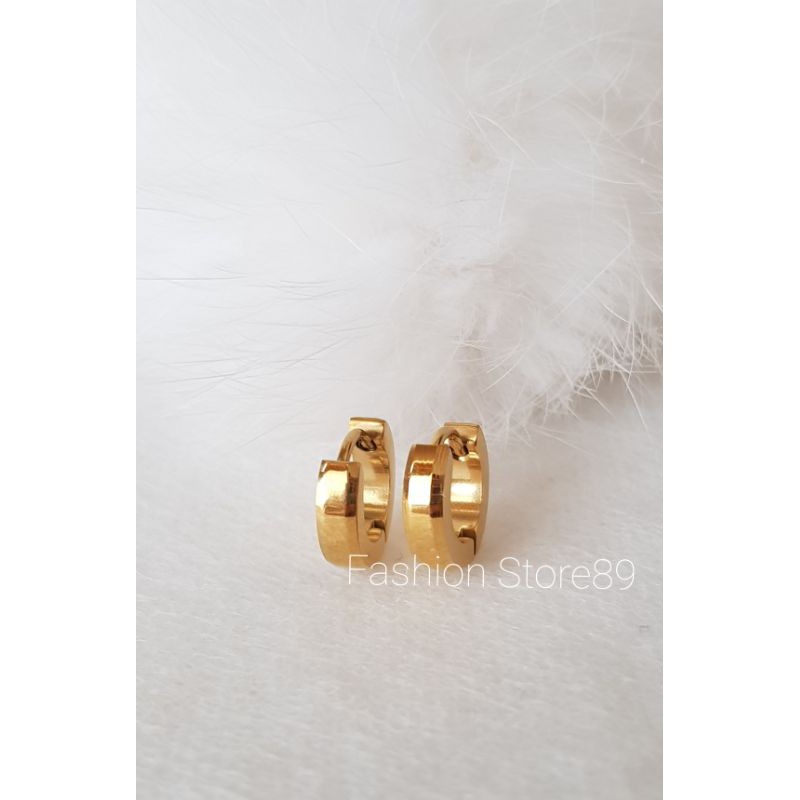 Anting Jepit impor titanium size kecil perhiasan Titanium antikarat bestquality