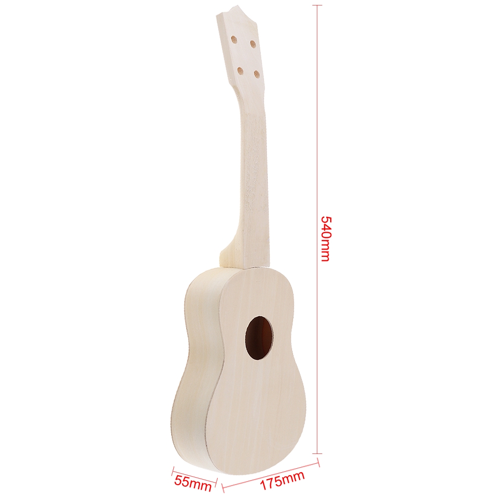 Gitar Ukulele Hawaii Basswood DIY Ukuran 21 Inci