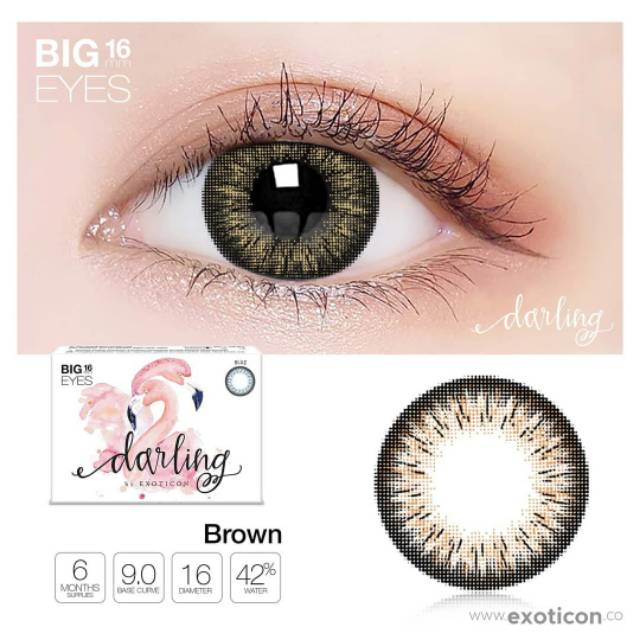 GROSIR (20.500) SOFTLENS X2 DARLING BIG EYES 16 MM