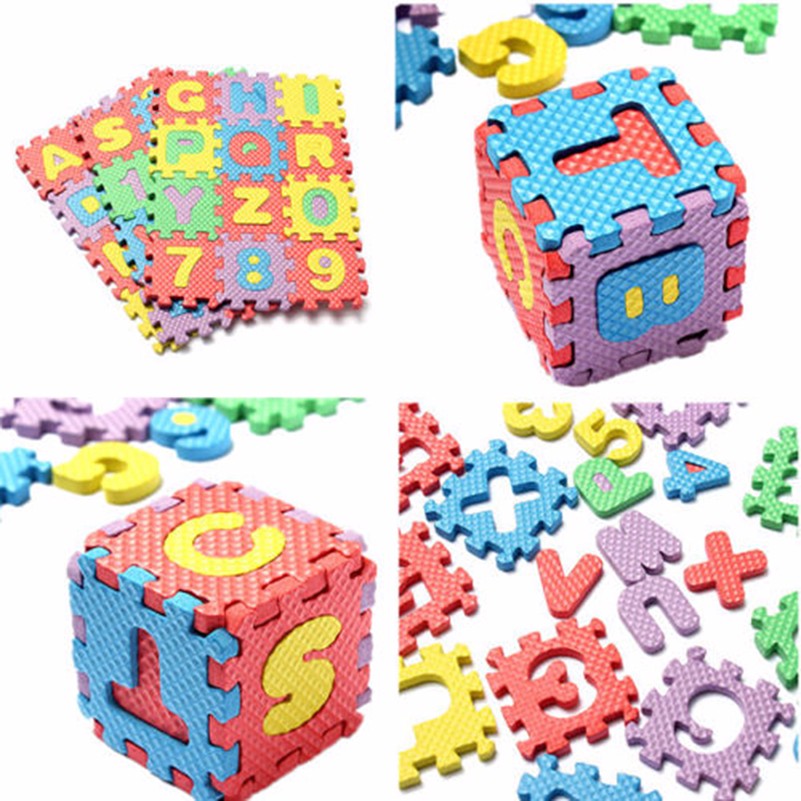 Jin Wa Wa Puzzle Foam Aplhabet &amp; Angka 36 PCS