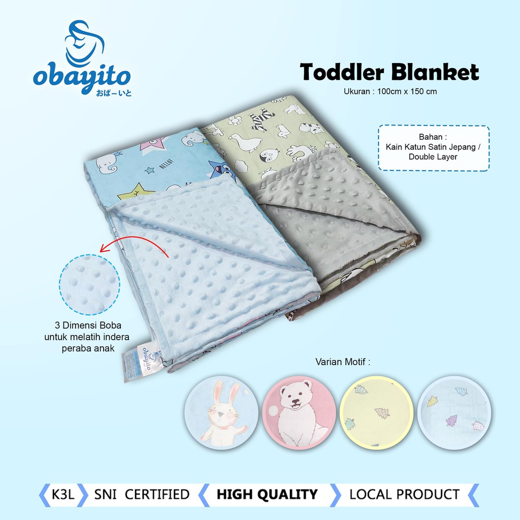 PREMIUM Obayito Baby Blanket - Selimut Bayi - BALITA