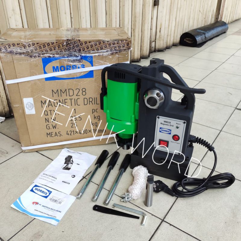 MESIN BOR MAGNET MORIS MMD28 MAGNETIC DRILL MORIS MMD 28 BOR MAGNET