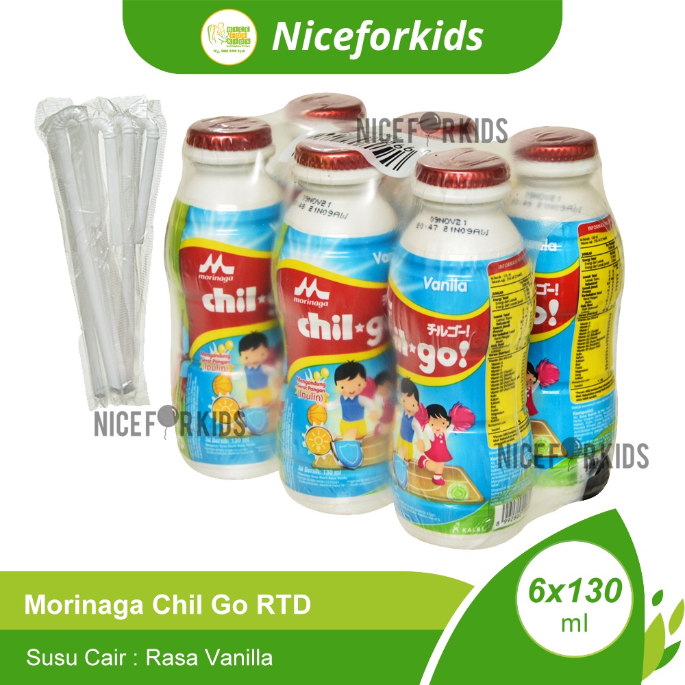 Morinaga Chil Go UHT 6x130 ml / Susu Botol Siap Minum / Susu Chilgo Cair Anak Siap Minum