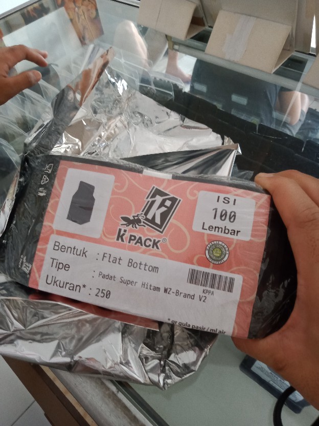 [100 Pcs] Flat Bottom Kpack Full Foil 9,5 X 15 + 6 / 250 Gr Kemasan Kopi