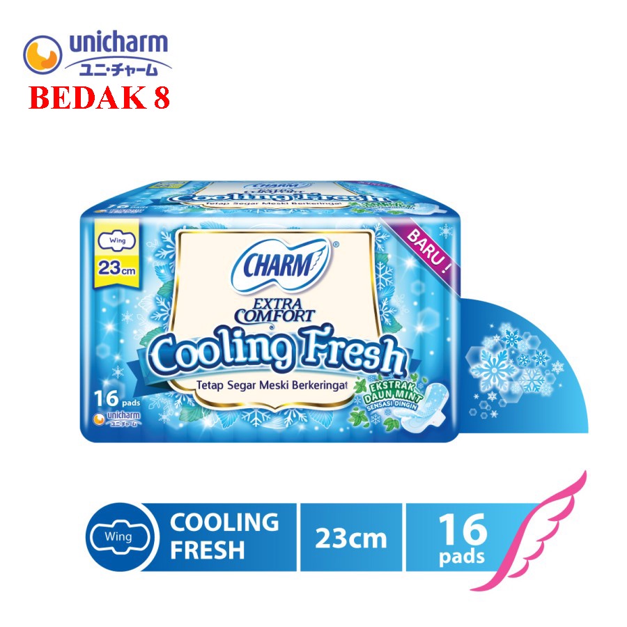 Charm Pembalut Cooling Fresh Wing 23 cm 16 pads