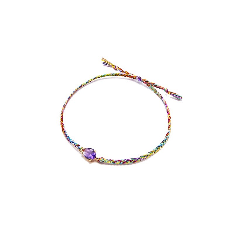 Gelang Tali Gypsy Boho Leia purple Allside