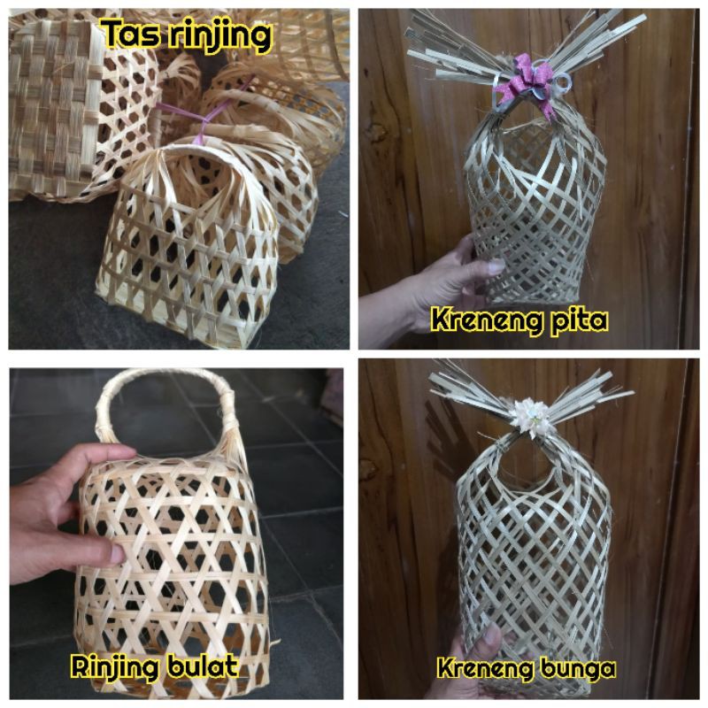 keranjang bambu tas telur rinjing kemasan oleh hampers 100pc