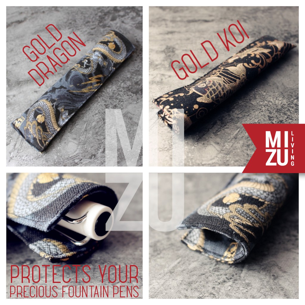 MIZU YUKATA Pen Kimono Sleeve Pencil Case Fountain Pen Apple Pencil Stylus Protector Tempat Pensil-2