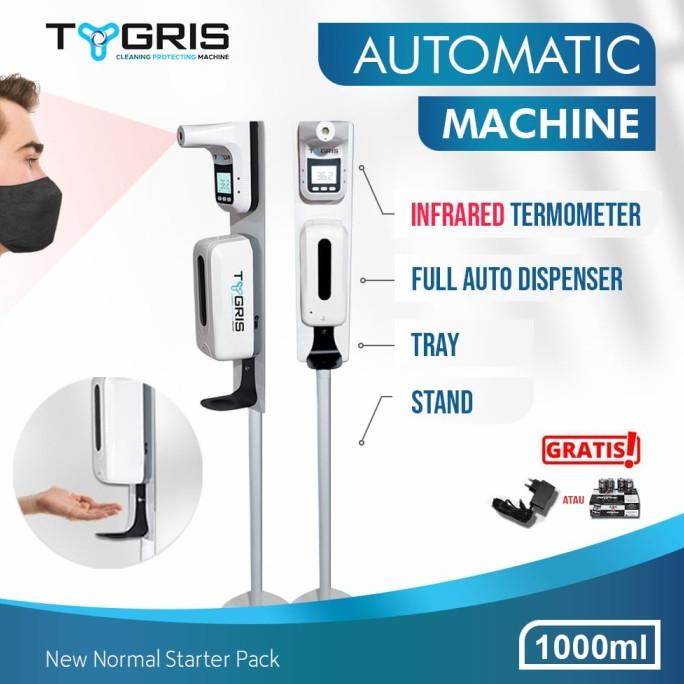 TYGRIS STAND HAND SANITIZER AUTOMATIC DISPENSER + TERMOMETER K3 PRO FD56465SE