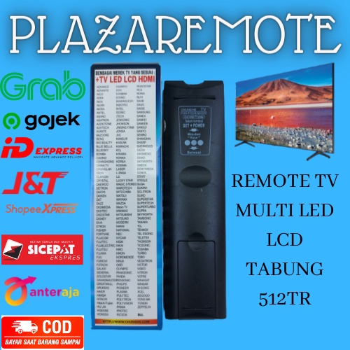 REMOTE MULTI TV LCD LED TABUNG CHUNGHE 512 LG ICHIKO JUC SONY POLYTRON DLL