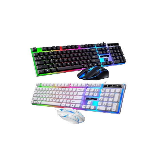 Paket Combo Mouse Keyboard Lenyes GK01 Gaming RGB LED Light For Gamers