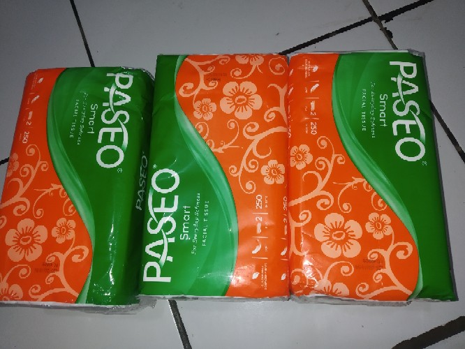 Tissue / Tisu Paseo Smart 250 Sheets 2 Ply Refill Facial - 1 Pak Isi 250 Lbr Tisue 2 Lapis