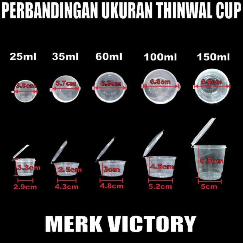 Thinwall Cup Puding 150ml Merpati Per Pack Tempat Selai Gelas Eskrim Slime Sambal Puyo Bumbu Cake