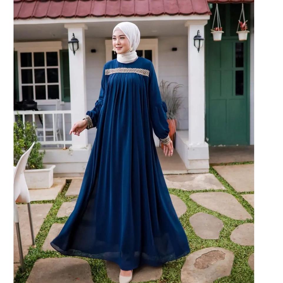 Muraaaahh.. Gamis Wanita Kekinian Terbaru 2022 Baju Wanita Gamis Putih Gamis jumbo Anggun Maxy Dress
