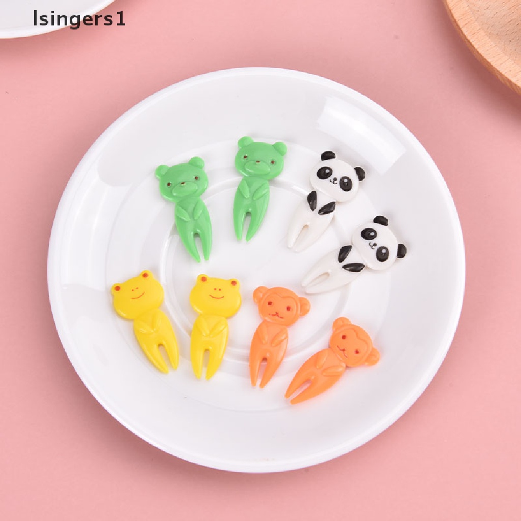 (lsingers1) Garpu Buah / Makanan Mini Motif Kartun Untuk Dekorasi Pesta